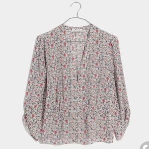 Madewell Silk Shadowpetal Top. Size 14.